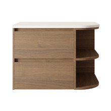 Avion 750mm Wall Hung Single Vanity with Solid Surface Countertop